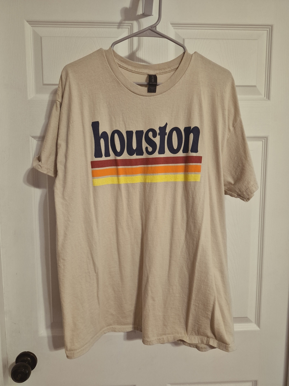 Gildan Beige Heavy Cotton Crewneck Tee